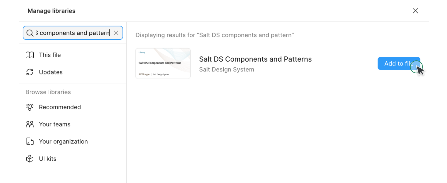 Screenshot of clicking Add to file button